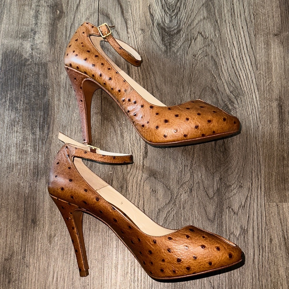 Rebecca Minkoff Tan Peep-Toe Heels - Picture 4 of 6